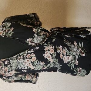 Lucky Brand Printed Wrap Short-Sleeve Blouse